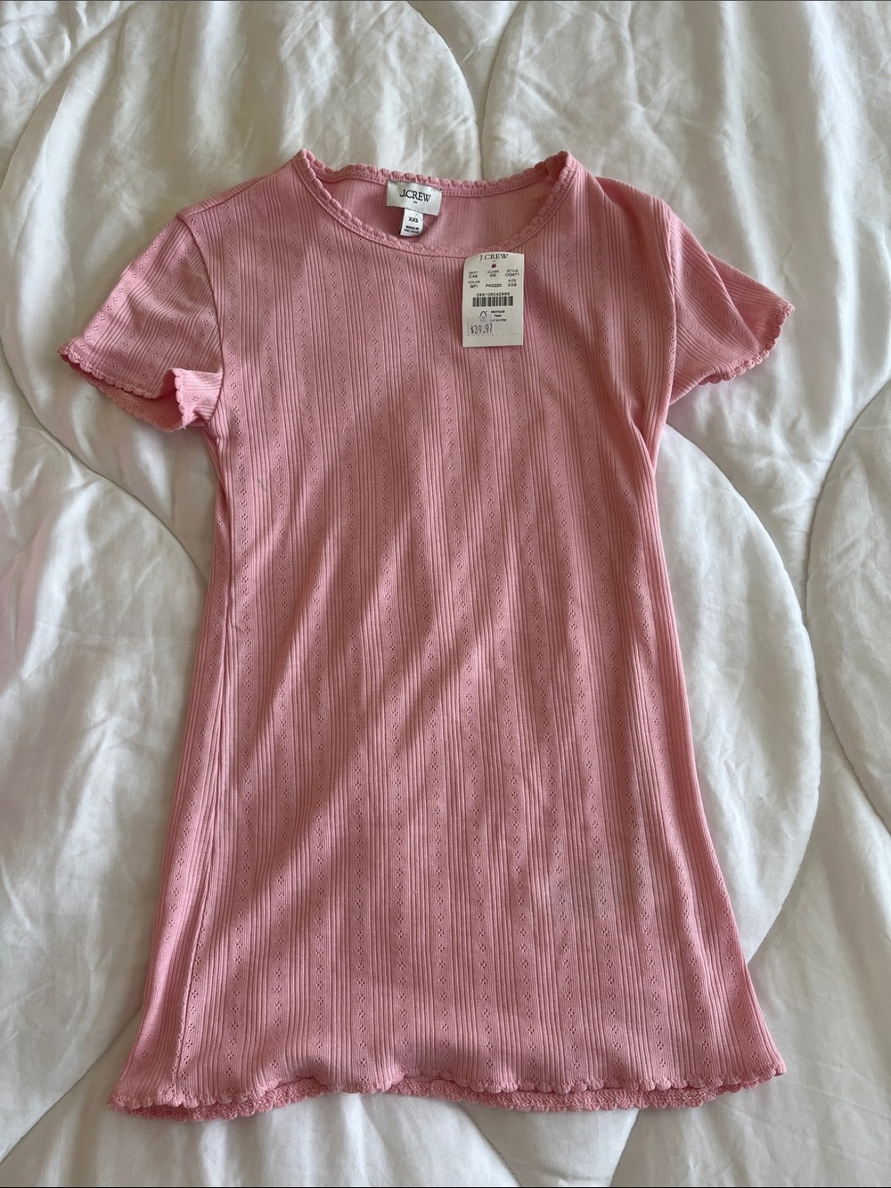 J. Crew Pointelle Tee NWT